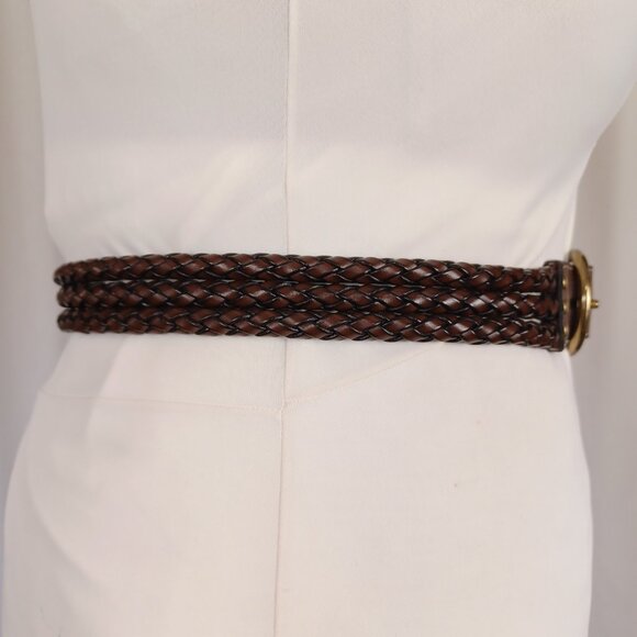 Ariat Triple Braid Brown Leather Belt, Size 32 main image 6